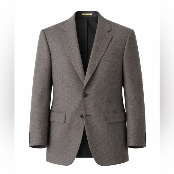 Lauren Ralph Lauren Wool Blazer Sport Coat Gray Houndstooth 42S Made Canada